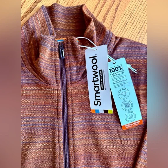 Smartwool Men's Merino 250 Pattern 1/4 Zip Base Layer 100% Merino Wool - Large - Picture 5 of 6